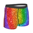 thumbnail image 3 of Disketp Glitter Rainbow Men'S Boxer Briefs,Soft And Breathable Cotton Underwear With Comfortflex Waistband, 3 of 8