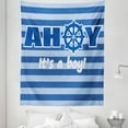 thumbnail image 1 of Ahoy Its a Boy Tapestry, Shower New Birth Announcement Marine Wheel Striped Backdrop, Fabric Wall Hanging Decor for Bedroom Living Room Dorm, 5 Sizes, Pale Blue White Blue, by Ambesonne, 1 of 1