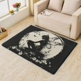 thumbnail image 2 of Girls Rugs for Bedroom - 4x6 Rug - Girls Rug - Butterfly Floral Area Rug - Black and White Silhouette Rugs - Abstract Carpet, 2 of 7