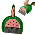 thumbnail image 4 of Sylvtty 2Pcs/Set Broom Dustpan Set Fruit Pattern Small Portable Soft Bristles Keyboards Desktops Corners Mini Cleaning Set, 4 of 7