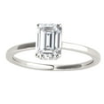 thumbnail image 2 of Mauli Jewels Women's 2.10 Carat Emerald Cut Moissanite Diamond Engagement Rings in 10K Solid, 4-Prong Setting, 2 of 7