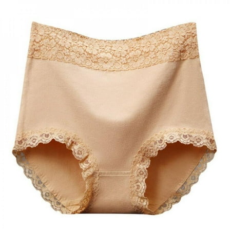 

Feiona-Women s Panties High Waist Panties Breathable Underwear Elastic Underwear Lace Briefs Large Size Panties