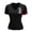 Black, variant on Women's Soccer Raglan Sleeve Top France National Team Print V Neck For Casual Tee With Sporty Soccer 2026 Jerseys Shirts Size L