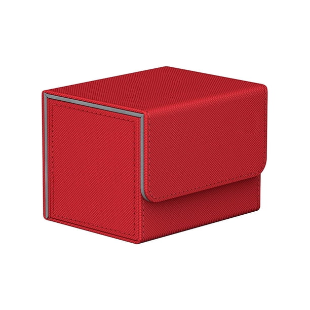 Naiovety Estuche de transporte para tarjetas de juego, contenedor de gran capacidad, funda protectora cuadrada multifuncional para niños, Almacenamiento y organización del hogar Rojo