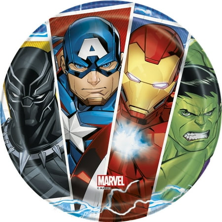 Avengers Birthday Paper Dessert Plates, 7in, 8ct