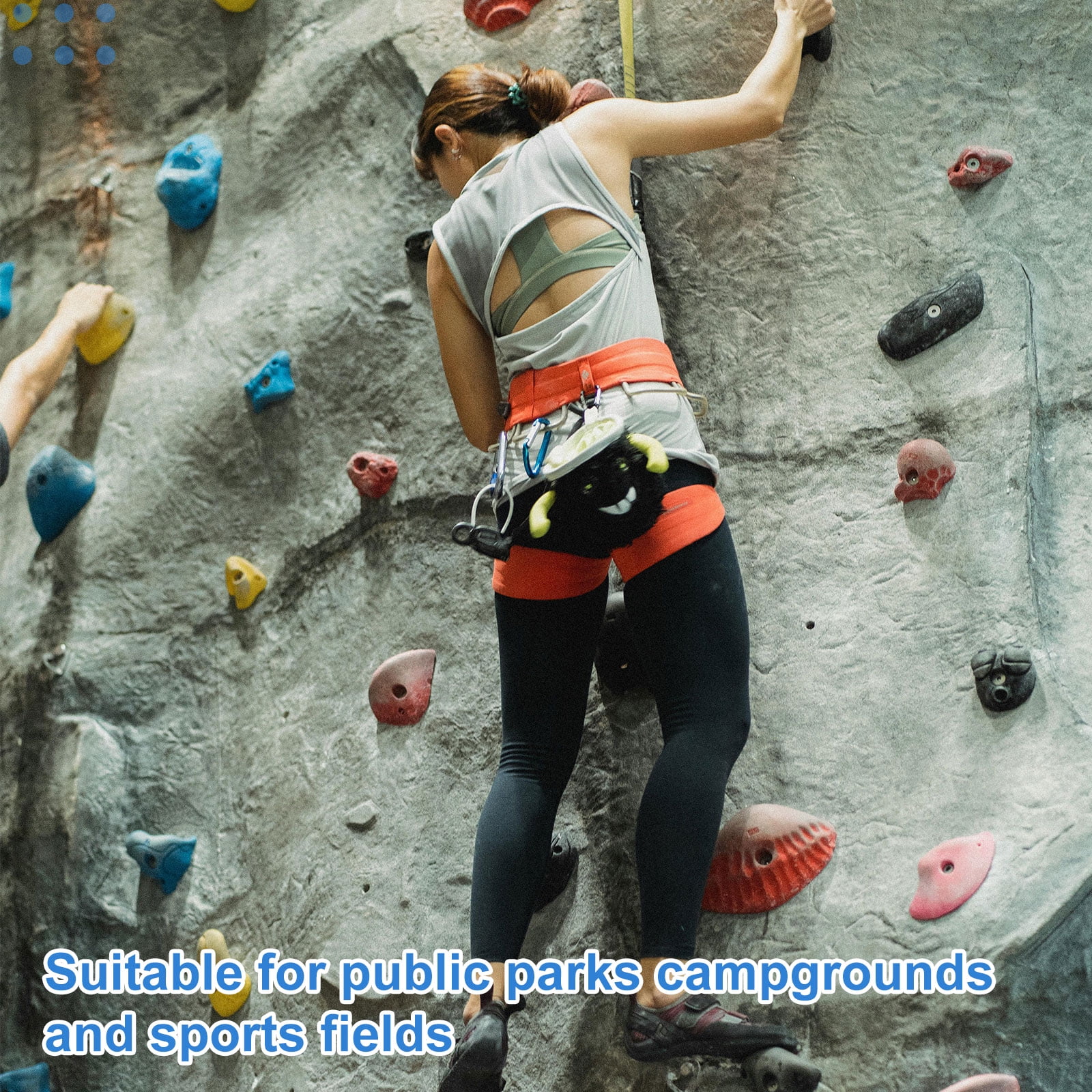 Rock Climbing Holds, 10 Pcs Small Climbing Rock Wall Grips with Double Hole for Playground Accessory, Red