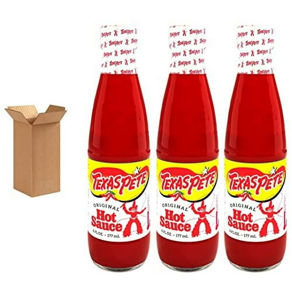 Texas Pete Original Hot Sauce 6 Ounce (Pack of 3)