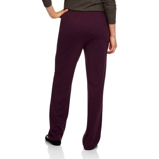 white stag knit pants with pockets