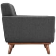 thumbnail image 4 of Hawthorne Collections (Set of 2) Contemporary Upholstered Fabric Accent Arm Lounge Chair in Gray with Solid Wood Legs, 4 of 5