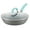 Gray With Light Blue Handles, variant on Rachael Ray 10.25" Create Delicious Hard Anodized Aluminum Nonstick Deep Frying Pan, Gray