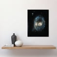 thumbnail image 2 of Hubble Space Telescope Image AM 2026-424 Arp Madore Blue Ring Interacting Galaxy Pair Head-On Collision Forming Disks Gas Dust And Stellar Clusters Art Print Framed Poster Wall Decor 12x16 inch, 2 of 5