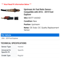 thumbnail image 2 of Upstream Air Fuel Ratio Sensor - Compatible with 2016 - 2019 Ford Explorer 2017 2018, 2 of 2