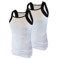 thumbnail image 2 of Different Touch 2 Pack Contrast Color G-Unit Tank Tops Muscle Rib Men Adult, 2 of 4