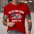 thumbnail image 2 of Linfrsh Mens Fourth Of July Shirt 4th Of July Tshirts Short Sleeve Patriotic July 4th Usa Flag Star Striped Printed T Shirts For Men 4th Of July Soft Summer Tee(Red,M), 2 of 5
