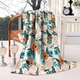 thumbnail image 2 of Pioneer Flower Floral Print Pattern Blanket,Comfortable Soft Lamb Wool Throw Blanket,All Season,Warm Lightweight Blankets for Sofa Bed Couch Living Room Chair,40"x50", 2 of 4