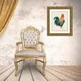 thumbnail image 3 of Popp, Grace 12x14 Gold Ornate Wood Framed with Double Matting Museum Art Print Titled - Watercolor Rooster I, 3 of 4
