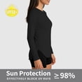 thumbnail image 5 of Babysbule Women's UPF 50+ Long Sleeve Sun Protection Top, Lightweight Raglan Sleeve Athletic Shirt with Thumb Hole for Hiking and Running, 5 of 6