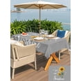 thumbnail image 4 of Sunflowers Outdoor Tablecloth - 60x102 Inch Rectangle Dining Table Cover, Spring Summer Bees Yellow Floral Grey Waterproof Outdoor Table Cloth with Umbrella Hole & Zipper for Picnic/Patio/Party, 4 of 7
