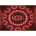 thumbnail image 1 of Ahgly Company Machine Washable Indoor Rectangle Transitional Crimson Red Area Rugs, 7' x 10', 1 of 7