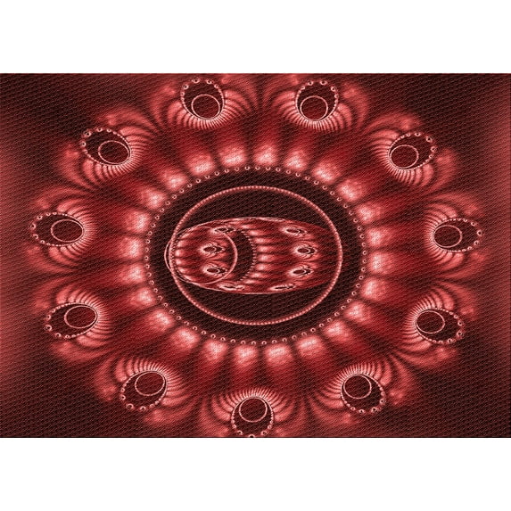 Ahgly Company Indoor Rectangle Patterned Crimson Red Area Rugs, 3' x 5'