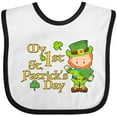 thumbnail image 3 of Inktastic My First St. Patricks Day Leprechaun and Shamrocks Boys or Girls Baby Bib, 3 of 4
