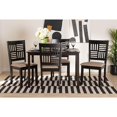 thumbnail image 5 of Baxton Studio Deanna Beige Fabric and Dark Brown Wood 5-Piece Dining Set, 5 of 14