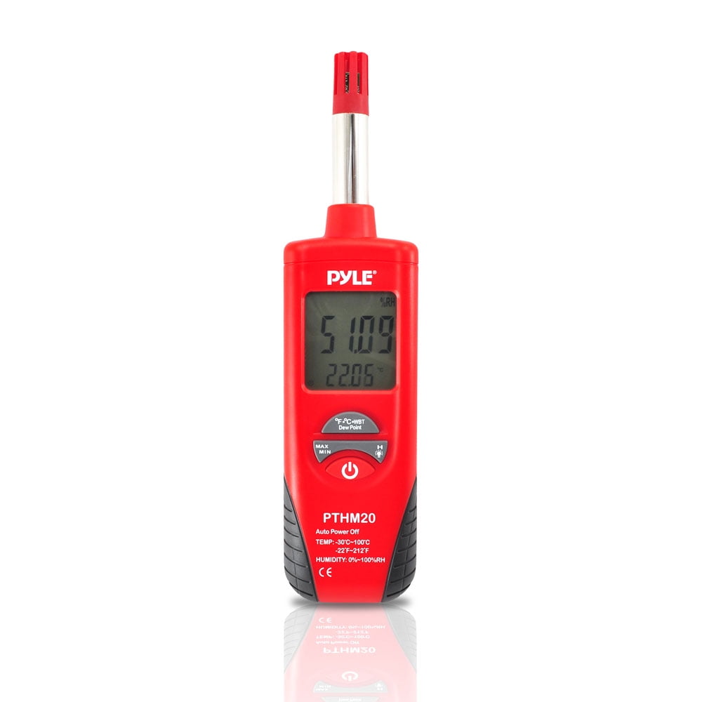 PYLE-METERS PTHM20 - Temperature and Humidity Meter With Dew Point and Wet Bulb Temperature