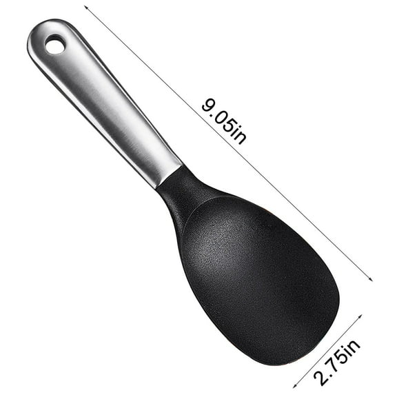 Rice Spoon*1 Clearance! Stainless Silicone Rice Spoon Non Stick Pan Rice Spoon&Nbsp;Flexibility Strong Hanging Hole Design Rice Cooker for Rice Spoon Kitchen Tools
