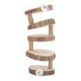 thumbnail image 3 of Pink Escalera de madera para hámster de 3/5 capas, puente colgante, escaleras, perchas, jaula, juguete para mascotas, 3 of 4