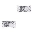 thumbnail image 2 of Diadema de ganchillo Qarigey Estampado de leopardo 2piezas Blanco, 2 of 6