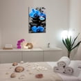thumbnail image 2 of ZHONGYUTONG Bathroom Wall Art Orchid Flower with Black Zen Stone Pictures SPA Candle Picture Prints Still Life Canvas Painting for Meditation Spiritual Room Decor (20.00" x 30.00"), 2 of 6