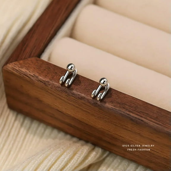 K-KED New 925 Solid Sterling Silver stud earrings