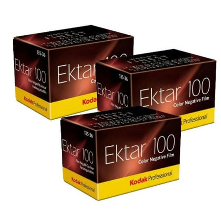 - 3 X Kodak Ektar 100 Professional ISO 100, 35mm, 36 Exposures, Color Negative Film