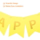 thumbnail image 4 of Pancarta de Feliz Cumpleaños de 6.7 x 4.7 Pulgadas para Decoraciones de Fiesta, Amarillo, 4 of 6