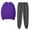 Purple H, variant on Ashirexll Womens Winter Sets, Outfits for Women, Solid Round Neck Pullover Top and Casual Sports Pants Soprts Two Piece Set