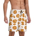 thumbnail image 2 of Wukai Yellow Biscuit Men’s Short Pajama Pants With Pockets Soft Sleep Pj Shorts for Men-XX-Large, 2 of 6