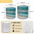 thumbnail image 6 of Abstract Waves Pressure Cooker Cover Blue Retro Oil Painting Style Hand-painted Dust Cover for Kitchen Appliances with Top Handle & Storage Pockets, Fits 8 Quart Instant Pot, Air Fryer, Crock Pot, 6 of 9