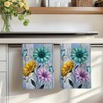 thumbnail image 7 of Blue Rustic Farmhouse Kitchen Towels Set of 4, Country Turquoise Floral Daisy Absorbent Dish Towels for Kitchen, Microfiber Hand Towel, Quick Drying Tea Towel for Cleaning Decorative Dishcloths, 7 of 7
