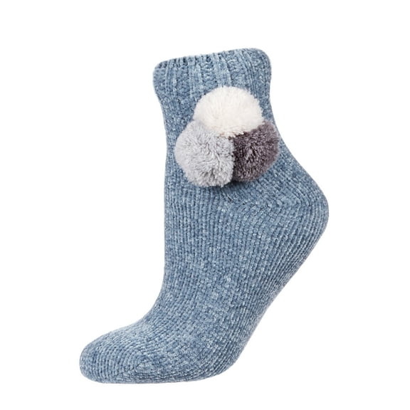 MeMoi Women's Cozy Pom Pom Sherpa Lined Slipper Sock Shorties - Mens - Male
