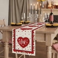 thumbnail image 2 of Table Runners 70 Inches Long Dress Scarves, Red Valentine's Day Farmhouse Coffee/Dining/Kitchen Table Decor, Holiday Table Runner, Love Heart Roses Romantic Rustic 13x70 Inch, 2 of 9