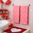 thumbnail image 4 of Valentine's Day Hand Towels 100% Cotton Heart Jacquard Bathroom Decorative Towels Set Gift for Drying, Cleaning, Cooking, 4 of 4