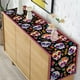 thumbnail image 5 of Mantel de lino con diseño de calavera de azúcar mexicana para el hogar, la cocina y el comedor (13 x 72 pulgadas), 5 of 5