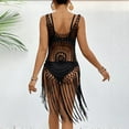 thumbnail image 6 of Wancir Bikini Cover Up for Women Fringe Hollow Out Swimsuit Coverups Sexy Beach Pool Bathing Suit Tassel Tops, 6 of 9