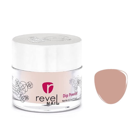 Revel Nail Dip Powder - Polvo de inmersión desnudo para uñas resistente a astillas en polvo para uñas con vitamina E y calcio DIY manicura Itzel