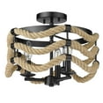 thumbnail image 2 of Golden Lighting Marissa 3 Light Semi-Flush in Matte Black, 2 of 3