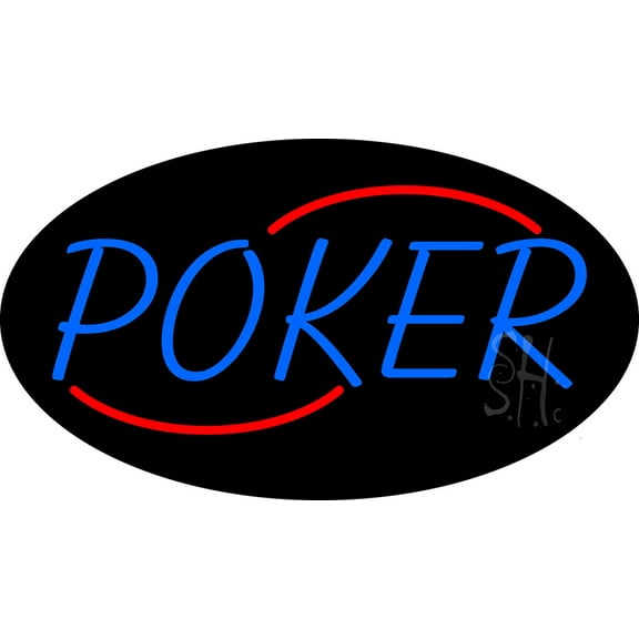 Vertical Poker 3 LED Neon Sign 13 x 24 - inches, Black Square Cut Acrylic Backing, with Dimmer - Bright and Premium built indoor LED Neon Sign for wall décor, arcarde, and storefront.