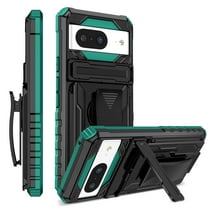 for Google Pixel 6 Case - Heavy Duty Phone Holster with Belt Clip | with Kickstand | Shockproof, Dual Layer Protective | Drop Protection Hybrid Case for Google Pixel 6 | Darkgreen