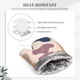 thumbnail image 4 of DouZhe Oven Mitts and Pot Holders Sets, Vintage Spherical Shape Decorative Prints Non-Slip Heat Resistant Kitchen Oven Silicone Glove, 4 of 7