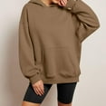 thumbnail image 4 of kytmyeq Womens Oversized Sweatshirts Fleece Hoodies Long Sleeve Shirts Pullover Fall Clothes With Pocket, 4 of 6