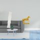 thumbnail image 2 of Pantalla Para Lámpara De Pie De Salón Con Figura De Caballo, Escultura De Resina Animal Grabada, Decoración Para El Hogar Y La Oficina., 2 of 8